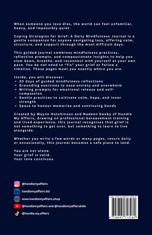 Coping Strategies for Grief: A Daily Mindfulness Journal - UK Edition